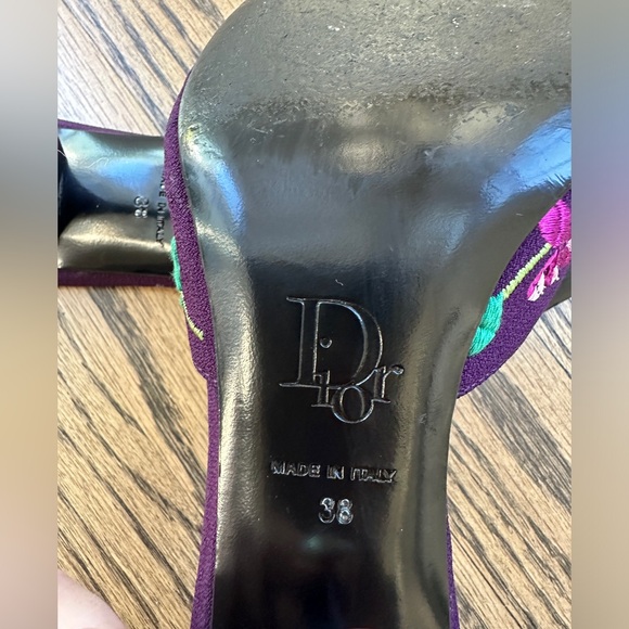 Authentic Christian Dior embroidered sandals size 38 - Picture 4 of 4